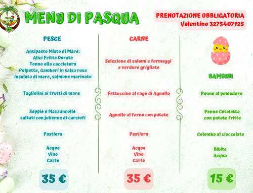 Menu Pasqua 2023
